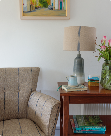 Cozy corner with chair and decor