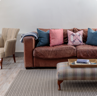 Cozy living room with stylish furniture