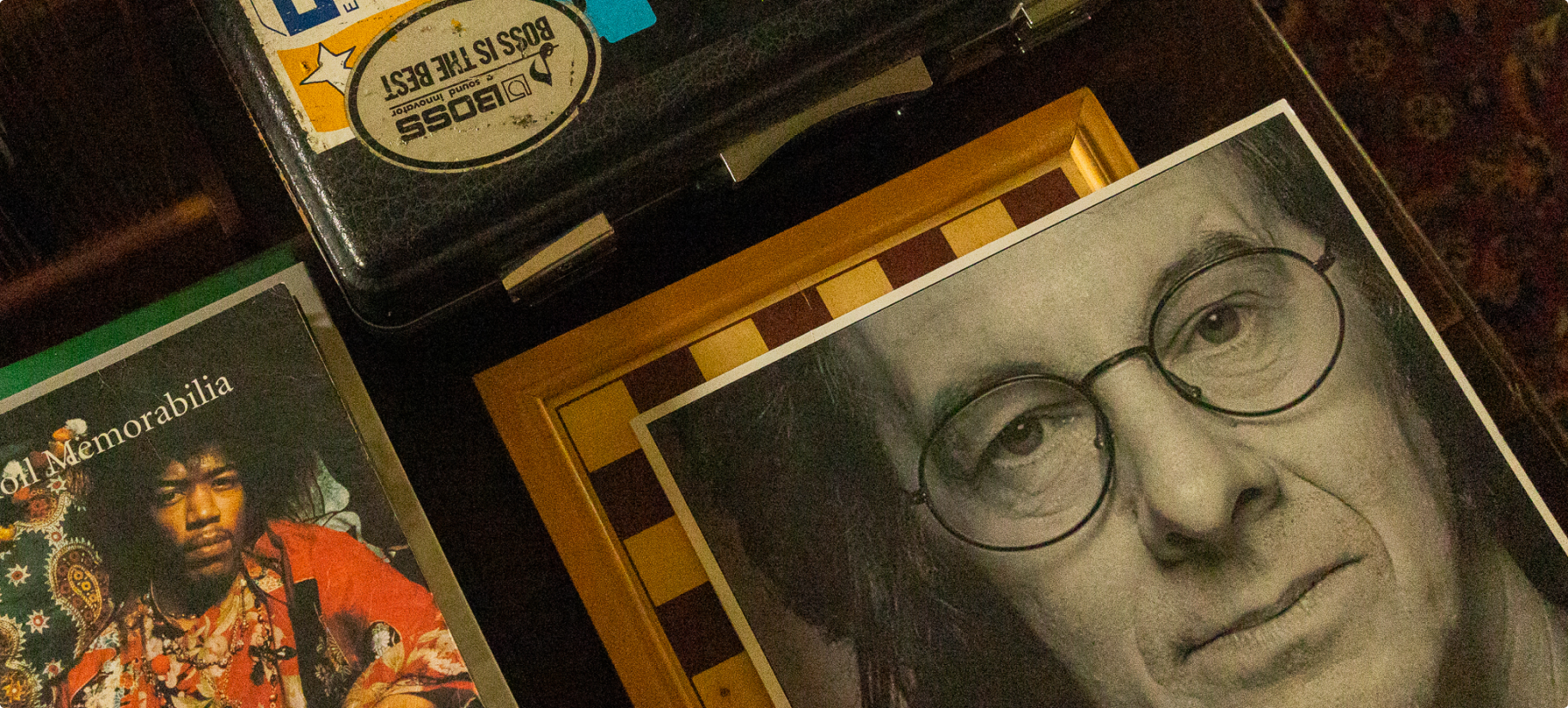 Close up of Music Albums.