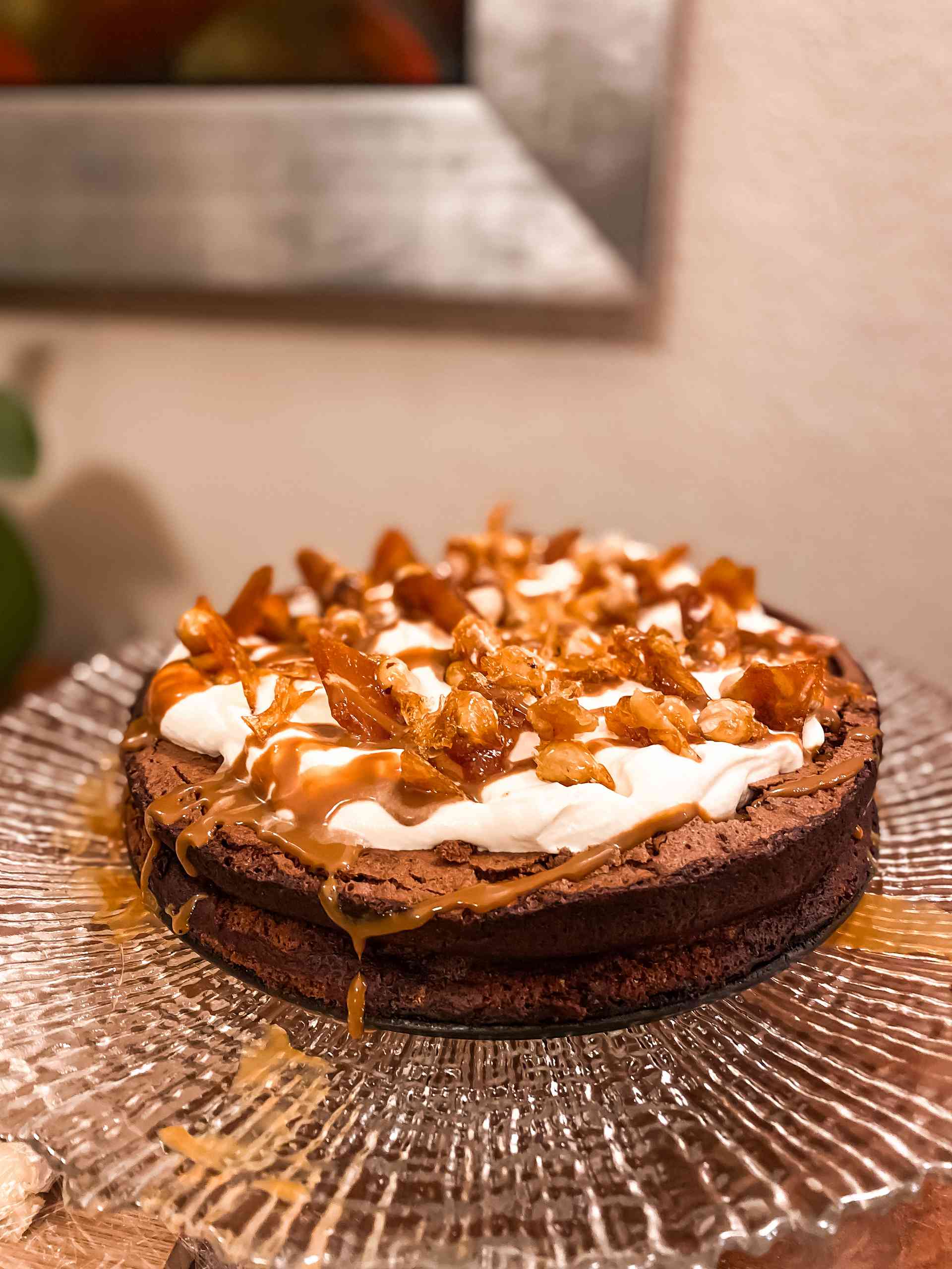 Gluten Free Chocolate Mousse Cake on a plate.