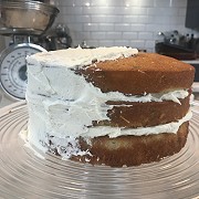 Party Cake being made.